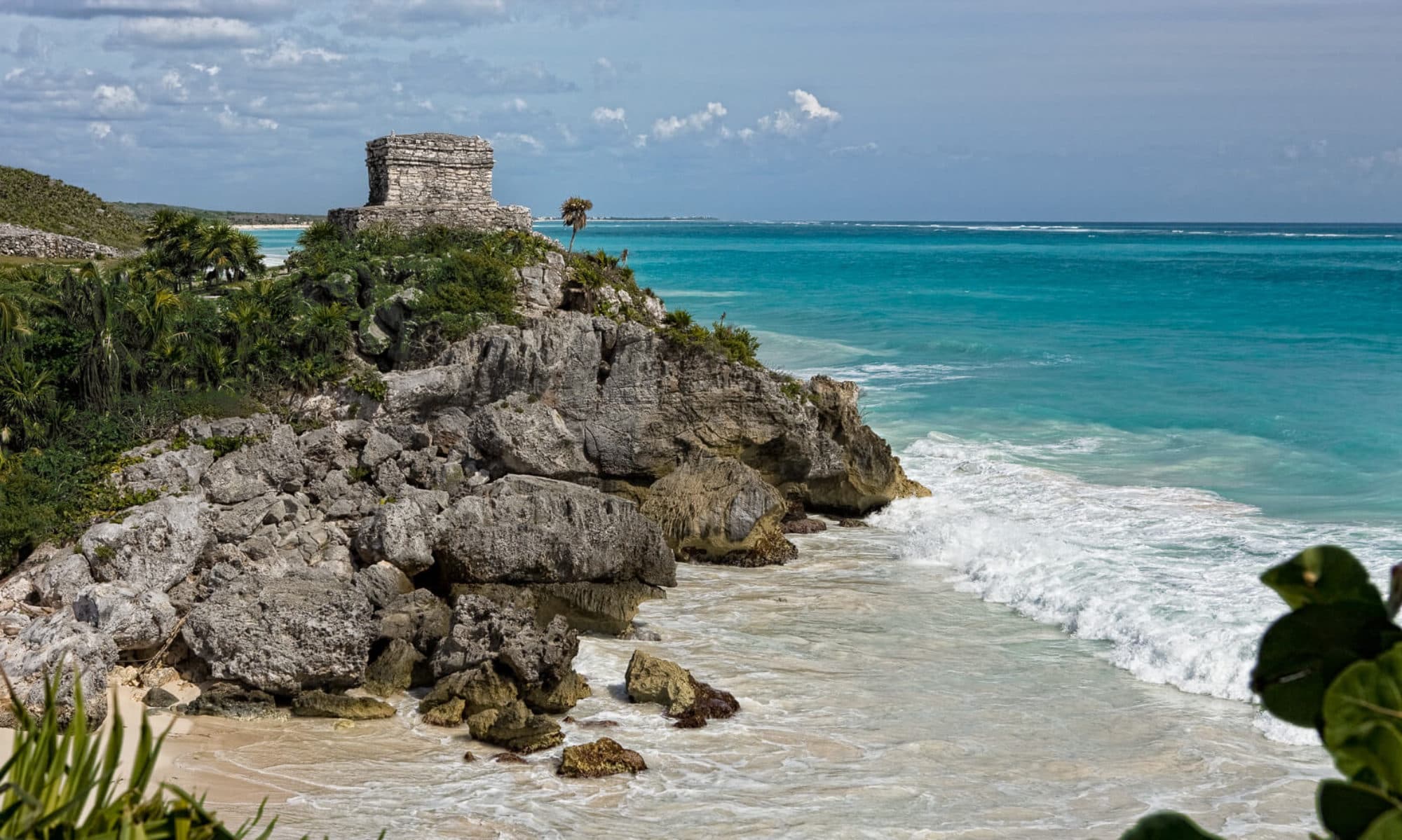 Ruines de Tulum face à la mer des Caraïbes
